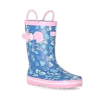 Trespass Boy's Girl's UTTP4797_7 Bloss Printed Wellington Boots for Children, Size 32 EU, Blue Floral, 1 UK Child
