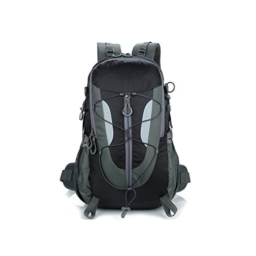 Lily's Locker - Mujer y Hombre 30L Mochila con Múltiples Almacenamiento Compartimiento para Senderismo Camping Viajes Montañismo Trekking o Escuela 29 x50 x18CM (Negro)