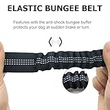 Zhtulck Anschnallgurt Hund Auto, Verstellbarer Elastischer Ruckdämpfung Hundeanschnaller für Alle Hunderassen, Katzen & Autotypen (50-85cm)
