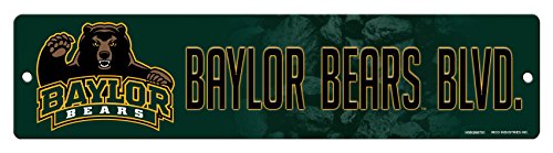 Rico Industries NCAA Baylor Bears High-Res Plastic Street Sign