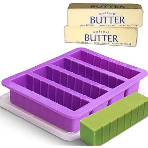 Silicone Butter Mold Tray with Lid Cover
