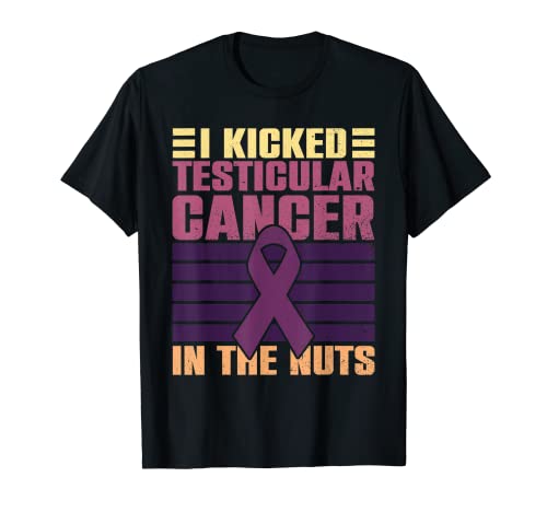 Concientización sobre el cáncer testicular para hombre - pateado en las nueces Camiseta