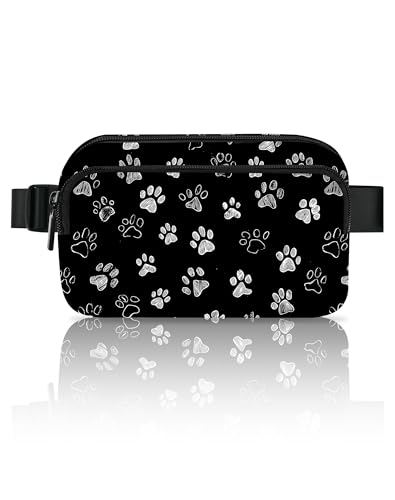 Image of Paw Print Fanny Pack for Women Belt Bag Fashion Everywhere Waist Pouch Lightweight Crossbody Bags with Adjustable Strap
