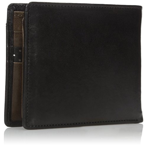 Dopp Men's Alpha Rfid Blocking Id Deluxe Billfold Three In One Slim Front Pocket Wallet, Black, One Size #TOP1
