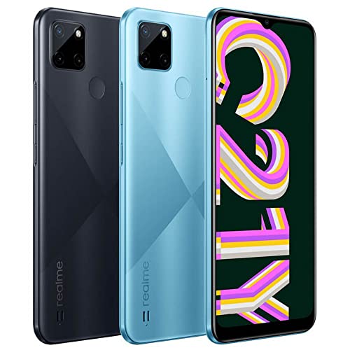 realme C21Y Smartphone Libre, Batería de 5000 mAh, Pantalla completa de 6,5" con mini-drop, Cámara triple con IA de 13 MP, Procesador UNISOC T610, Dual Sim, 4+64GB, Cross Black