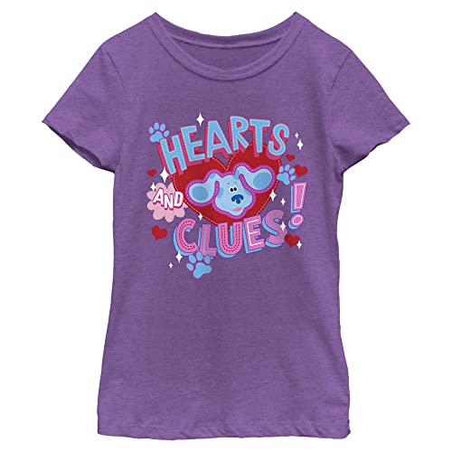 Nickelodeon Blues Hearts and Clues Girls Short Sleeve Tee Shirt