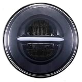 Eagle Lights Infinity Beam Series 5.75 inch Round Headlight for Harley Davidson and Indian Motorcycles (5.75 inch Headlight, Black)