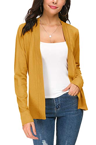 Image of EXCHIC Women's Long Sleeve Open Front Cardigan Sweater Lightweight Casual Knit Sweaters