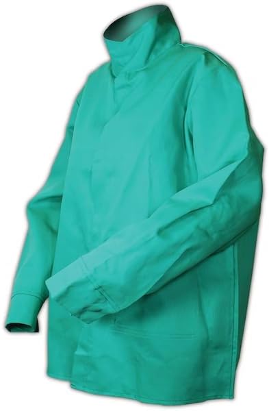 Green 90 oz Cotton Relaxed Fit Jacket, XL, Mfr: 1530RF-XL-A