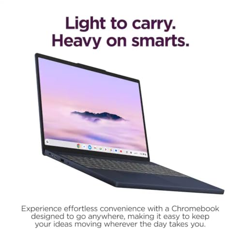 Image of Lenovo Chromebook Plus 15.3 inch 2K Touchscreen Laptop, Intel Core 3 N355, Integrated Intel Graphics, 8GB LPDDR5, 128GB UFS, Fingerprint Reader, Wi-Fi 6E, Chrome OS, Blue, EAT 128GB 5Gbps M.2 NGFF SSD