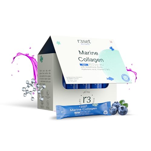 Image of R3SET Japanese Marine Collagen for Anti-Ageing, Skin Glow & Hair- 25 Sachets