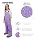 Lands' End Unisex Kids Squall Waterproof Adjustable Insulated Iron Knee Snow Bib Overalls, Paisley Purple, 2