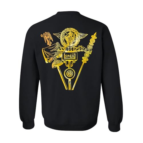 Pull motif drapeau romain aigle avec blason SPQR authentique Copytec #16942 - 2