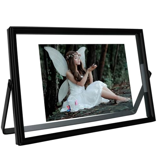 AhaGo Black Floating Frame, 4"x6", Horizontal