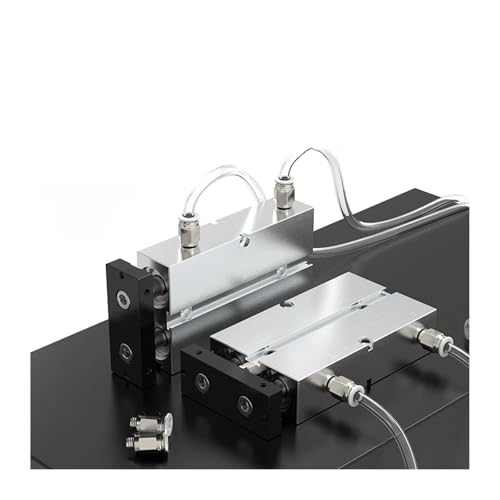 Vérin pneumatique double tige TN20 course 10mm en alliage d'aluminium