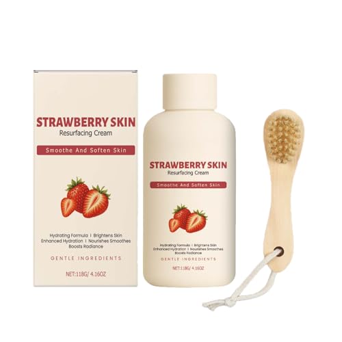 Hautstraffende Bodylotion, Erdbeer-Körperbutter, Verbessert den Glanz, Repariert und Hebt, Spendet der Haut Feuchtigkeit, mit Gesichtsreinigungsbürste, Geeignet für Alle Hauttypen Geeignet Hautstraffende Bodylotion, Erdbeer-Körperbutter, Verbessert den Glanz, Repariert und Hebt, Spendet der Haut Feuchtigkeit, mit Gesichtsreinigungsbürste, Geeignet für Alle Hauttypen Geeignet