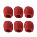 Fielect 5Pcs Microphone Cover Sponge Foam Mic Cover Handheld Microphone Windscreen Shield Protection Micro Foam Filter Wine Red for KTV Broadcasting