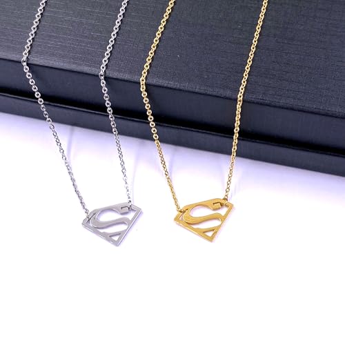 Image of Tapp Collections Stainless Steel Superhero Pendant Necklace