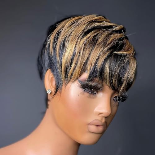 VRZ Pixie Cut Wig Human Hair Short Pixie Cut Wig
