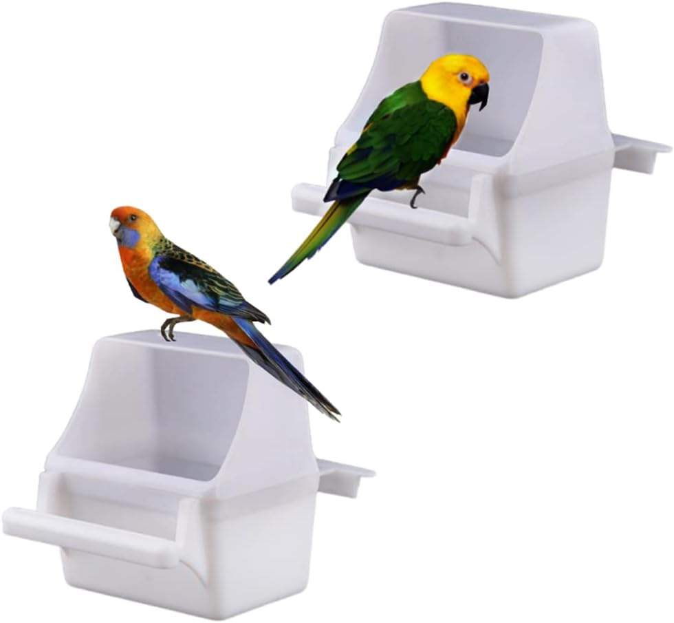 Bird Feeding Dish Cups Plastic Bird Cage Cup,Parrot Cage