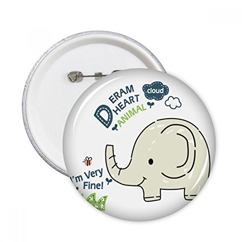 Badge éléphant gris sur nuage DIYthinker, une idée cadeau originale pour customiser ses habits