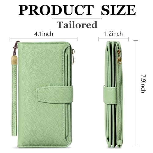Wallets for Women Credit Card Holder with RFID Blocking Large Capacity Wristlet3