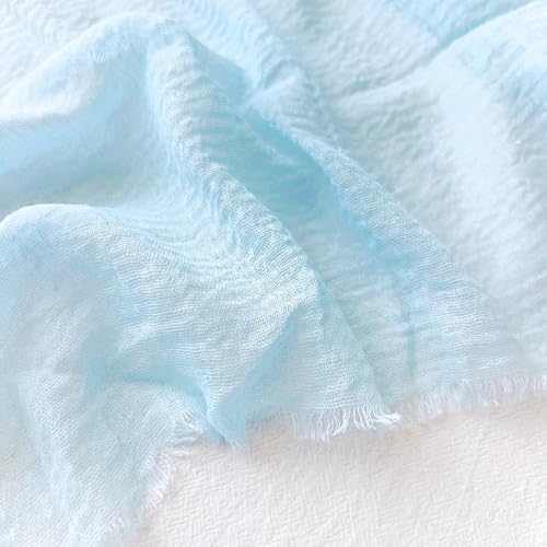 Image of Crinkled PolyCotton Scarf for Women - 180 x 90 cm Stole for Women | PolyCotton Scarf for Summers, Head Cover for Women | Lightweight Scarf for Women | Women Accessory