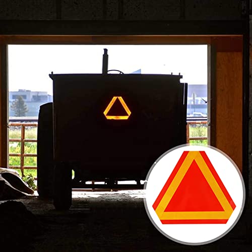 Porta Traseira Reflexiva Do Veículo Símbolo De Veículo Em Movimento Lento Sinal De Veículo Sinal De