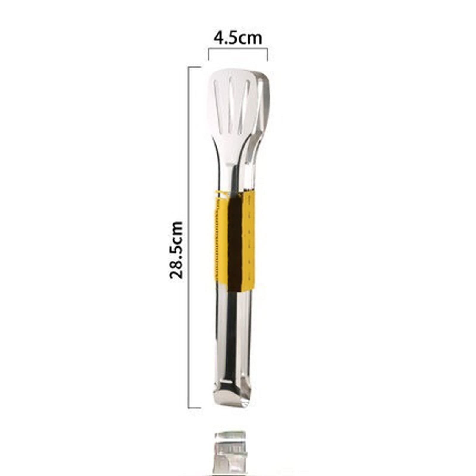 Pinza da Cucina Pinza per Alimenti in Acciaio Inossidabile Pinza da Portata Antiaderente Anti Calore Barbecue Pinza per Pane Pasticceria Insalata Pinza per Dolci (12 Pollici)
