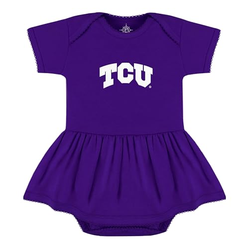 Creative Knitwear College Baby Picot Bodysuit Dress - Team Logo, Multiple Colors, for Baby Girls (0-24 Months)