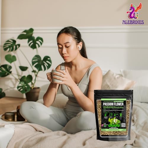 Alebrixes | Passion Flower Herbal Tea (1 LB)| Whole Dried Passionflower Leaf | Te Passiflora - Pasiflora | Relaxation, Focus, Bed Time Tea.