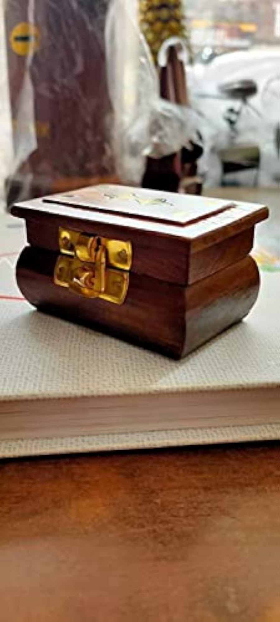 Wooden Storage Box Organizer for Earrings and Rings