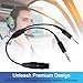WODASEN Aviation Headset Adapter for Airbus XLR 5 Pin Head to GA Dual Plugs Connector