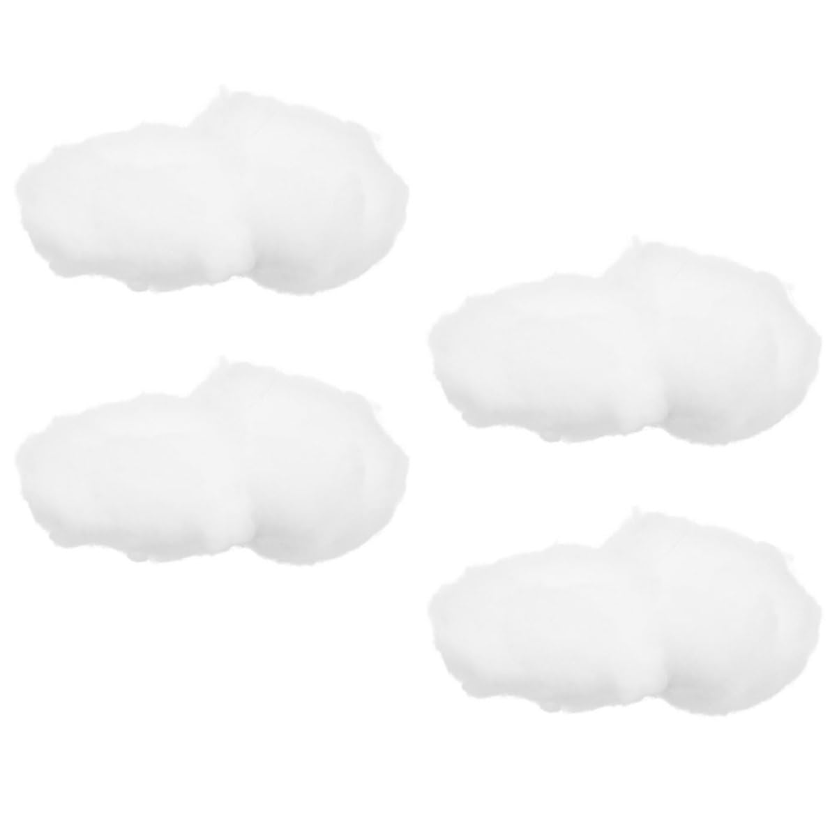 Nuages suspendus en coton blanc : déco de mariage et ornement mural intérieur