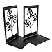 2Pieces Metal Book End for Shelves Decorative Bookends Heavy Duty Book End Book Stopper Slip Resistant Bookends for Home