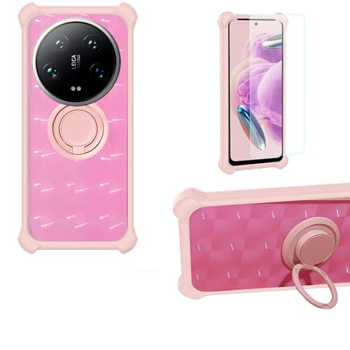 Custodia Comaptibile per Xiaomi 15 Ultra Case con 9H HD Vetro Temperato Cover Supporto PC + TZZH-FEN silicone