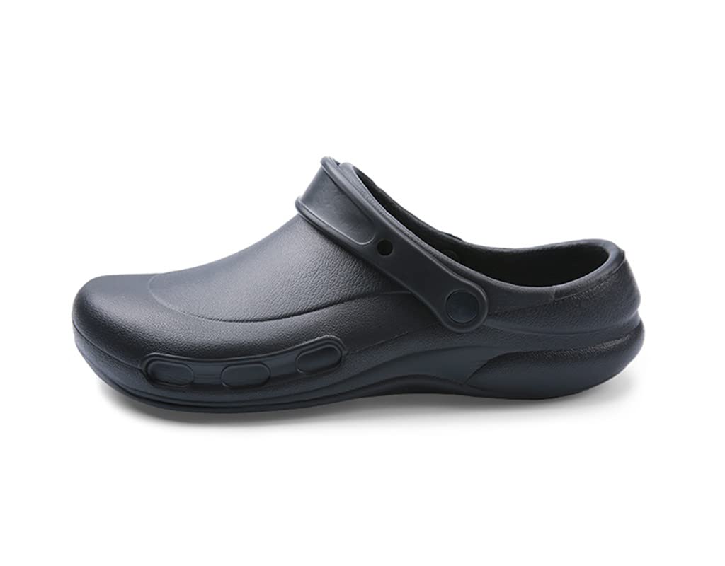 CLYCTIP Kochschuhe Herren Damen Küchenschuhe Clogs für Küche Garten Restaurant Wasserfest Schwarz