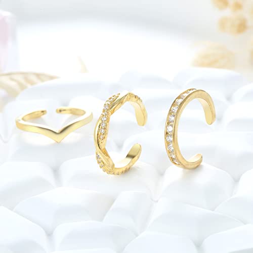 Zankulas 12Pcs Adjustable Toe Rings For Women Heart Leaf Arrow Open Toe Ring Set Knuckle Midi Tail Ring Women Summer Beach Foot Jewelry Set Gold #TOP3