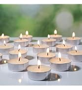 24 Packs Natural Beeswax Tealight Candles,100% Pure White Beeswax Candles,4 Hour Burn Time Organi...