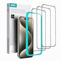 ESR Pellicola Vetro per iPhone 15 Pro Max, Vetro temperato con supporto di installazione, Durezza...