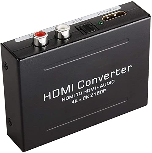 1.4 HDMI Audio Extractor,HDMI Adaptateur Splitter Convertisseur HDMI vers HDMI Vidéo Extractor Audio SPDIF/Optique RCA(L/R) Stéréo 3D pour PS3 Xbox HD DVD PS4 Sky HD Blu-Ray Home Ciném Cover
