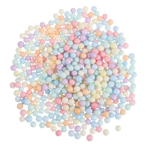 OSOLADY 6�`8mm�̃J���t���ȃ~�j���A�r�[�Y1�� - DIY�N���t�g�p�ی^���A�{�[�� - �r�[�Y�N�b�V�����̋l�ߕ��A�z���f�[�I�[�i�����g�A�E�F�f�B���O�p�i�p�̃|���X�`�����{�[��