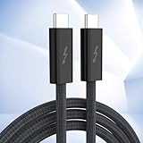 GOPALA 6FT/1.8M Thunderbolt 4 Cable, 8K Display, 240W Fast Charging, 40Gb/s USB 4, Compatible with iPhone 15/15Pro Max, MacBook Pro/Air, iPad, Dell, Hub, Docking