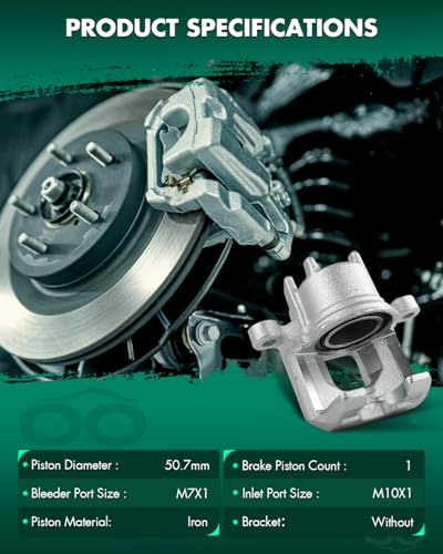 Image of SCITOO 345085 Front Right Disc Brake Caliper Assembly Without Bracket For Mitsubishi For Mirage 2017-2021,For Mitsubishi For Mirage G4 2017-2021