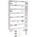 Angelynn's Jewelry Organizer Wall Mount Hanging Dangle Stud Earring Holder Organizer Display Closet Storage Rack, Luka White