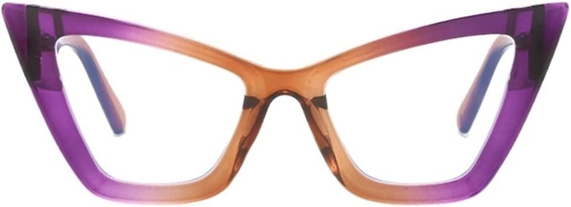 Fashion Colored Glasses Frame For Women New Clear Anti-blue Light Optical Eyeglasses Female Oversized TR90 Spectacle