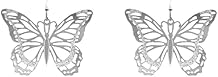 Exquisite Butterfly Adornments Fashion Butterfly Filigree Earring - Lightweight Gift, Fish Hook, Cutout, Stylish Elegant Silver, Base Metal