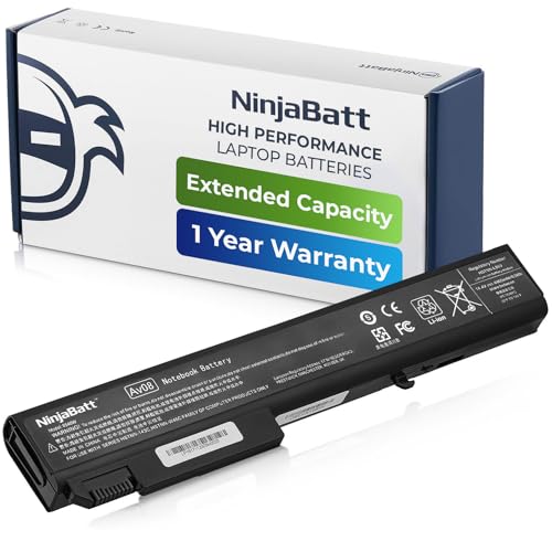 NinjaBatt Battery for HP 8540W 493976-001 8740W 8540P AV08 8530P 8530W 8730W HSTNN-LB60 458274-363 458274-421 458274-422 HSTNN-I43C HSTNN-OB60 HSTNN-W46C High Performance [8 Cells/4400mAh/63Wh]