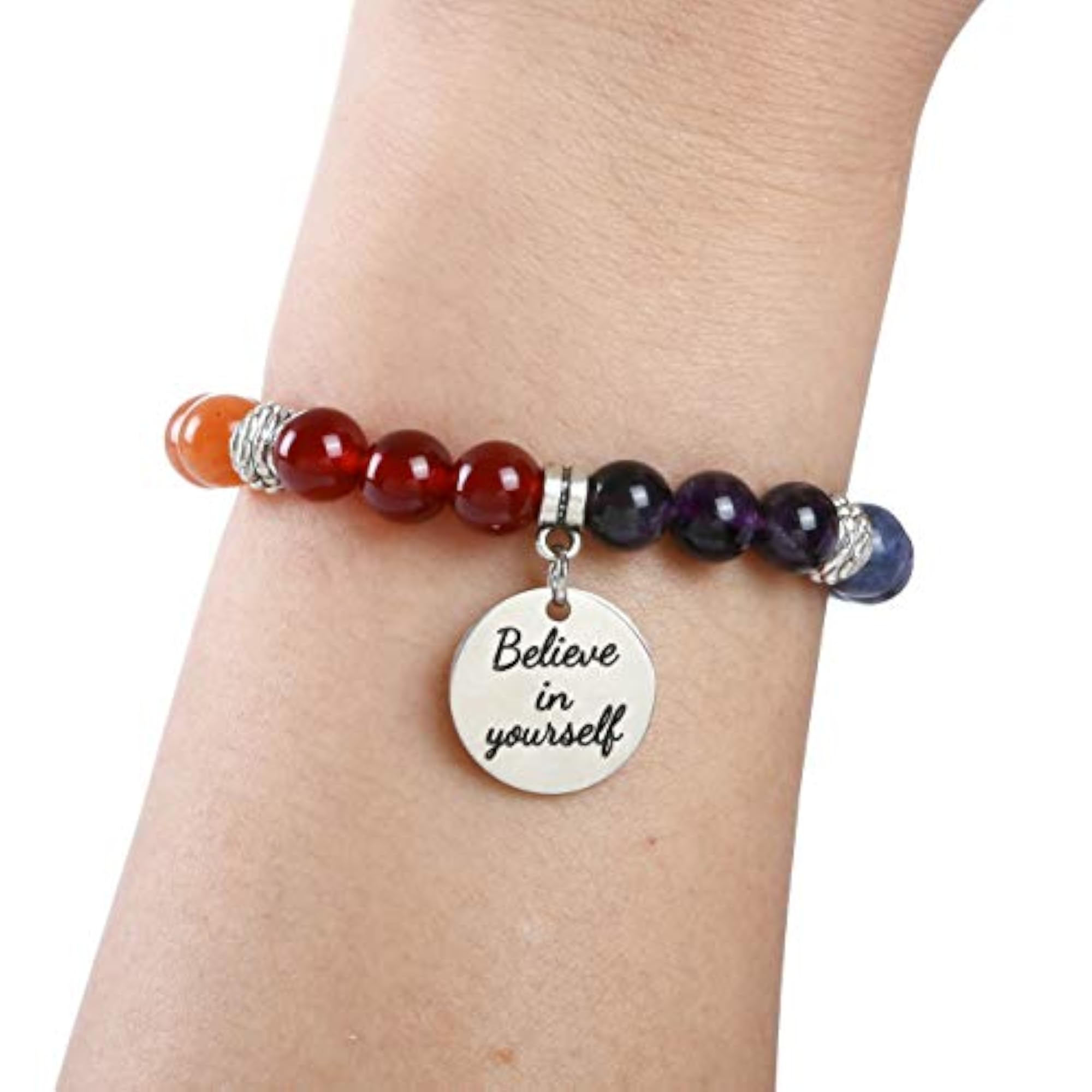 7 Chakra Stone Bead Bracelets, Yoga & Reiki Healing Gift