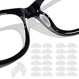 Quentria 12 Pairs Eyeglass Nose Pads (Clear), Anti-Slip Nose Pads, Soft Silicone Adhesive Nose Pads for Glasses, Eyeglasses, Sunglasses, Plastic Frames